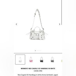 Balenciaga bag neo mini white